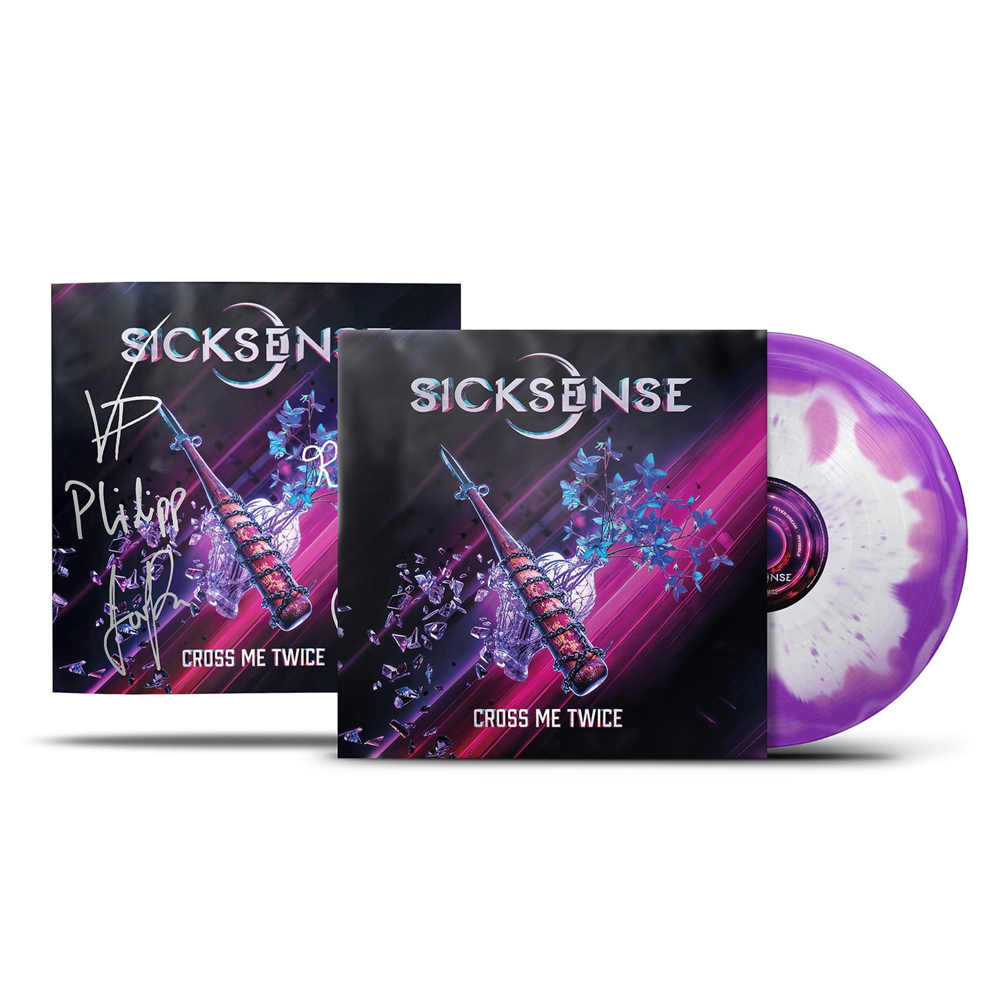Cross Me Twice White/Purple Merge Vinyl w/ Signed Booklet