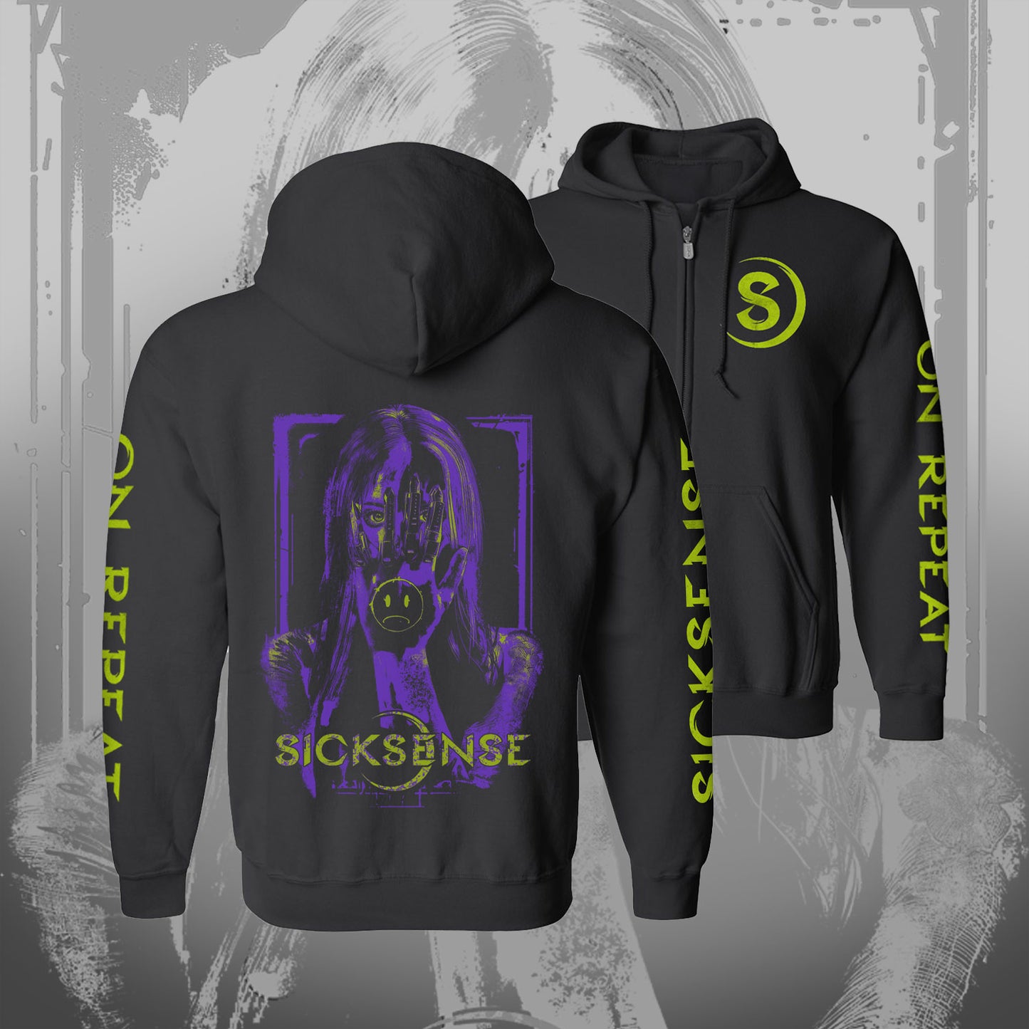 On Repeat Zip Up Hoodie
